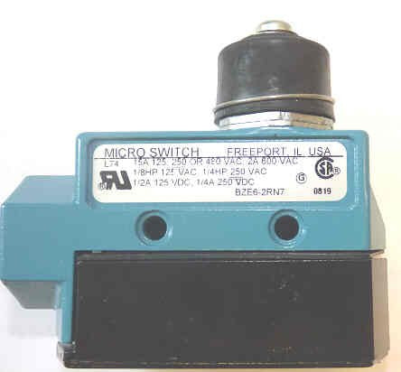 SWITCH, MICRO, SPDT, TOP PLUNGER ACTUATED MICROSWITCH # BZE6-2RN7
