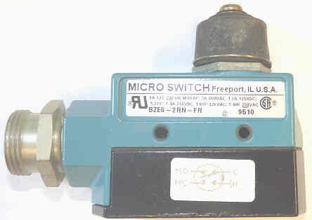SWITCH, MICRO, SPDT, TOP PLUNGER ACTUATED MICROSWITCH # BZE6-2RN-FR