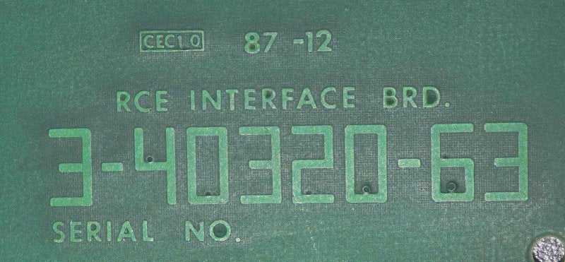 BOARD, CIRCUIT, INTERFACE, RCE HAUGHTON # 3-40320-63