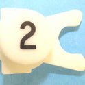 BUTTON, WHITE, ENGRAVED, BLACK # 2 DOVER # 106734