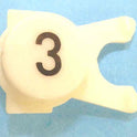 BUTTON, WHITE, ENGRAVED, BLACK # 3 DOVER # 106734