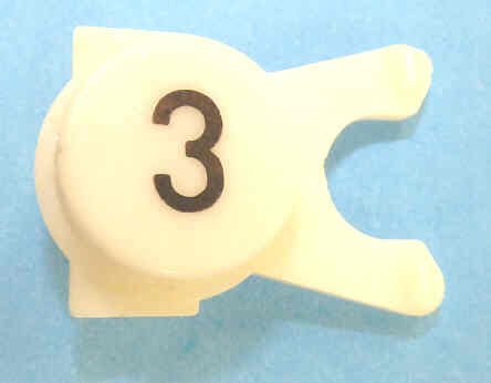 BUTTON, WHITE, ENGRAVED, BLACK # 3 DOVER # 106734