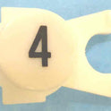 BUTTON, WHITE, ENGRAVED, BLACK # 4 DOVER # 106734