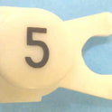 BUTTON, WHITE, ENGRAVED, BLACK # 5 DOVER # 106734