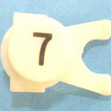 BUTTON, WHITE, ENGRAVED, BLACK # 7 DOVER # 106734