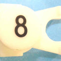 BUTTON, WHITE, ENGRAVED, BLACK # 8 DOVER # 106734