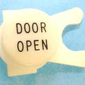BUTTON, WHITE, ENGRAVED, BLACK DOOR OPEN DOVER # 106734