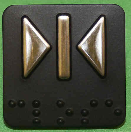 PLATE, BRAILLE, STUD TYPE, 1 1/4 SQUARE MARKED DOOR CLOSE