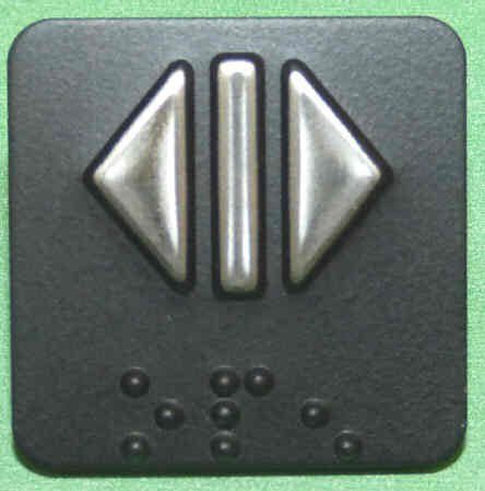 PLATE, BRAILLE, STUD TYPE, 1 1/4 SQUARE MARKED DOOR OPEN