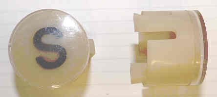 LENS, POP-IN, POSITION INDICATOR, MARKED 'S' WESTINGHOUSE # 5213D27H55
