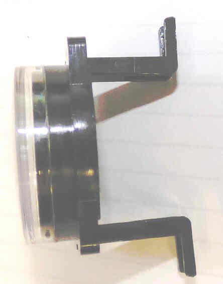 BUTTON, A LINE, WAFER, CLEAR CAP, WHITE 8 ON BLACK WESTINGHOUSE # 103D251H08