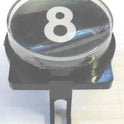 BUTTON, A LINE, WAFER, CLEAR CAP, WHITE 8 ON BLACK WESTINGHOUSE # 103D251H08