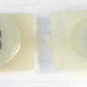 BUTTON, E LINE, WAFER, CLEAR CAP, MARKED 8 IN BLACK WESTINGHOUSE # 323C855H08