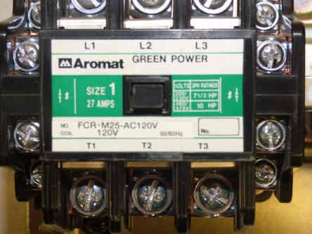 CONTACTORS, INTERLOCKED, SIZE 2, 3 POLE 120 VAC, AROMAT # FCR-M25-120V
