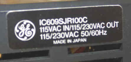 CONTROLLER, PROGRAMMABLE, SERIES ONE JUNIOR GE # IC609SJR100C