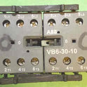 CONTACTORS, MINI, INTERLOCKED, 120VAC, 3 POLE W/ AUX. CONTACTS, ABB # VB6-30-10