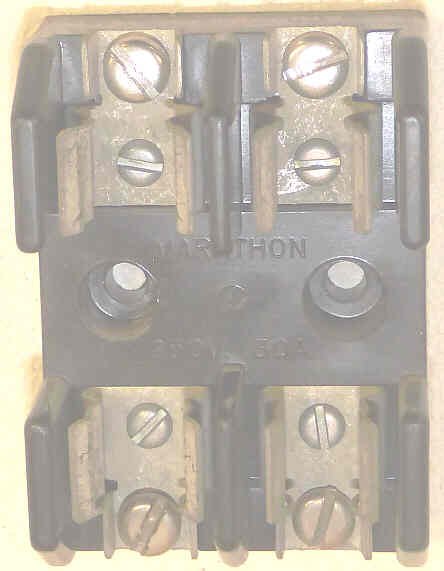 HOLDER. FUSE, DOUBLE, 30 AMP, 250 VAC MARATHON # F30A-2S