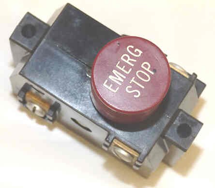 SWITCH, STOP, WITH AUX CONTACTS, 1 DIA. BUTTON, EMERG STOP OTIS # 7014A1