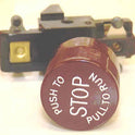 BUTTON & CAM, STOP SWITCH, 1 DIA. BUTTON, PUSH TO STOP OTIS # A7014B1