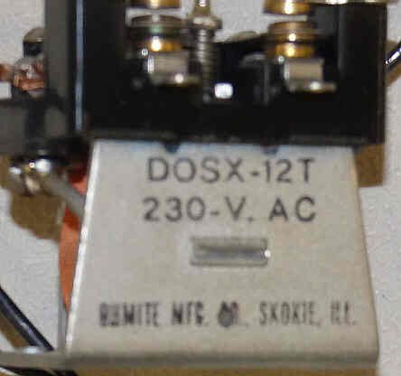 RELAY, GENERAL PURPOSE, DPDT, 230 VAC OHMITE # DOSX-12T