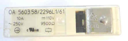RELAY, SAFETY, 5 NO/3NC 110V 9500 OHMS HENGSTLER # OA 5603.58/2296L1/61