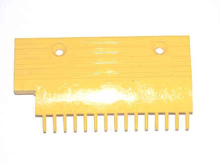PLATE, COMB, RH, 15 TEETH, YELLOW PLASTIC HYUNDAI # 655B013H04