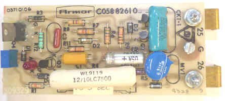 BOARD, CIRCUIT, TIMER, .5-5 SECONDS, 250 VOLT, STUD MOUNT ARMOR # 12582-01