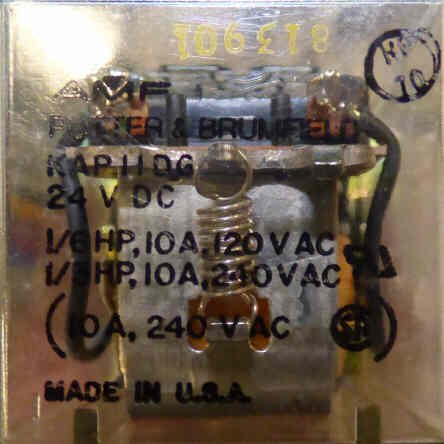 RELAY, POWER, DPDT, 24VDC, 10A, OCTAL BASE POTTER BRUMFIELD # KAP11DG-24