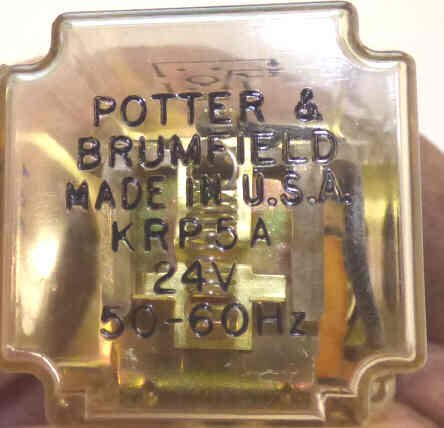 RELAY, POWER, SPDT, 24VAC, 5A, OCTAL BASE POTTER BRUMFIELD # KRP5A-24V