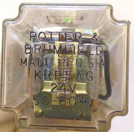 RELAY, POWER, SPDT, 24VAC, 10A, OCTAL BASE POTTER BRUMFIELD # KRP5AG-24V