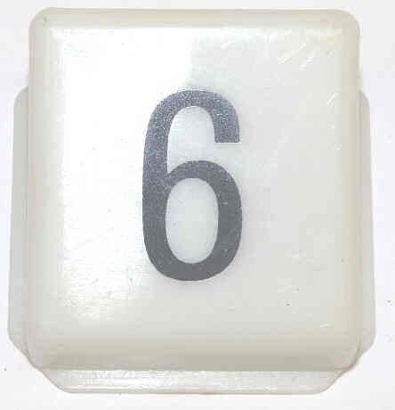 INSERT, POSITION INDICATOR, MARKED # 6, 1 5/16 X 1 3/8 DOVER SERIES 982500