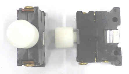 SWITCH, PUSHBUTTON, MAKE / BREAK CONTACTS, BUTTON 3/4 X 5/8 OTIS # 7035A107