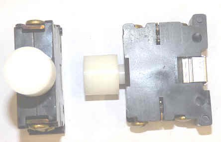 SWITCH, PUSHBUTTON, MAKE / BREAK CONTACTS, BUTTON 3/4 X 5/8 OTIS # 7035A107