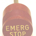 BUTTON, STOP SWITCH, PLASTIC, 1 DIA. BUTTON, EMERG STOP