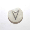 INSERT, BUTTON, 7/8 DIA., WHITE, MARKED ARROW IN BLACK ARMOR # 11133-01