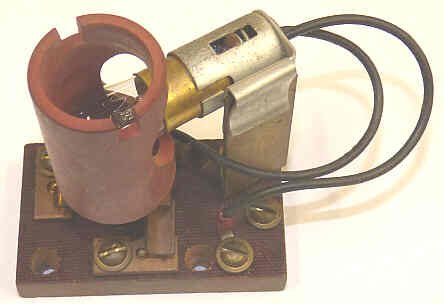 ASSEMBLY, BULB HOLDER, BASE, BULB & PHENOLIC SHIELD, VINTAGE