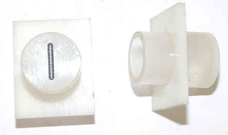 BUTTON, WHITE, ENGRAVED # 1 IN BLACK SERGE # A-2