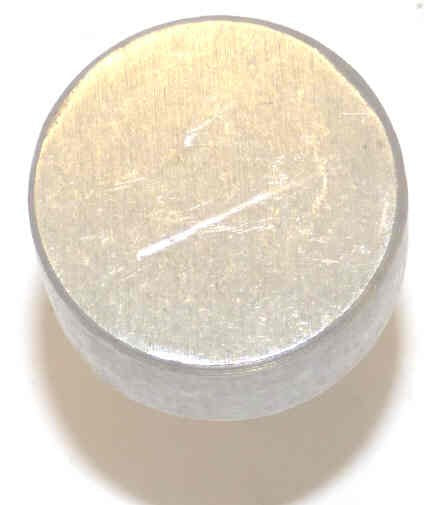 BUTTON, ALUMINUM, 1 DIA., GROOVE FOR CIRCLIP SERGE # 12901