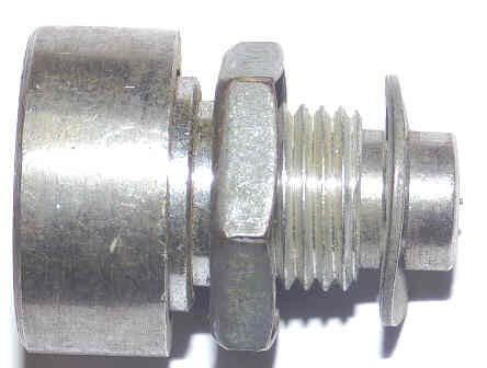 BUTTON, STAINLESS STEEL, 1 DIA., COMPLETE AS SHOWN SERGE # 12901