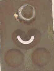 ESCUTCHEON, BRASS, LUNAR CUT-OUT STALEY VINTAGE