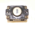 BUTTON, BLOCKED, 7/8 DIA INSERT, SPEC COLLAR & MARKING USED AS JEWEL OR P.I.