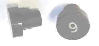 BUTTON, 7/8 DIAMETER, HOT STAMPED, # 6 OTIS # A323AF1-6