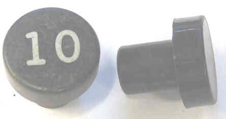 BUTTON, 7/8 DIAMETER, HOT STAMPED, # 10 OTIS # A323AF1-10
