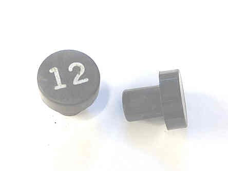 BUTTON, 7/8 DIAMETER, HOT STAMPED, # 12 OTIS # A323AF1-12