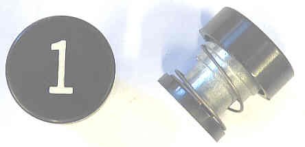 BUTTON, ASSEMBLED, BLACK, # 1, 1 DIAMETER, OTIS # 323BD1-1