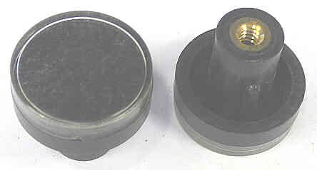 BUTTON, CLEAR CAP, 1 DIAMETER, BLANK OTIS # A323BD1-BLANK