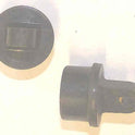 BUTTON, HI-HAT, BLACK, BLANK, 3/4 DIA. X 1/2 HIGH OTIS # 323W1