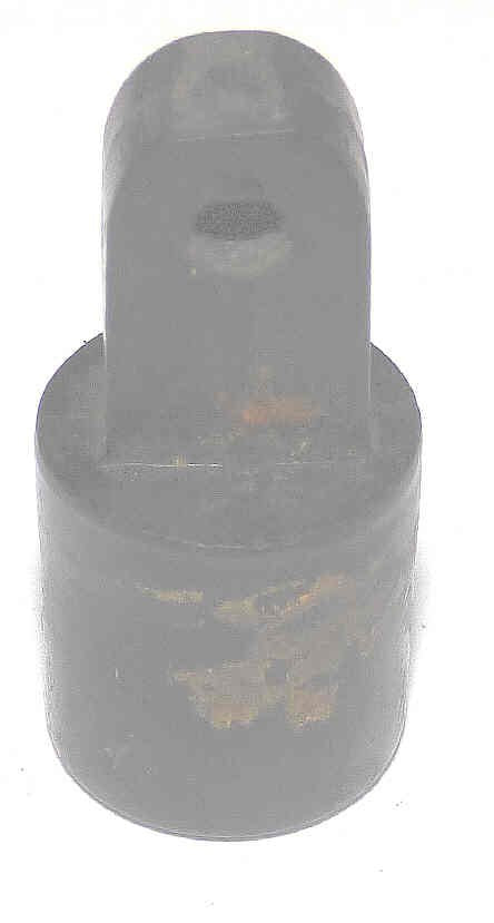 BUTTON, BLACK, 1/2 ROUND, BLANK OTIS # 130107