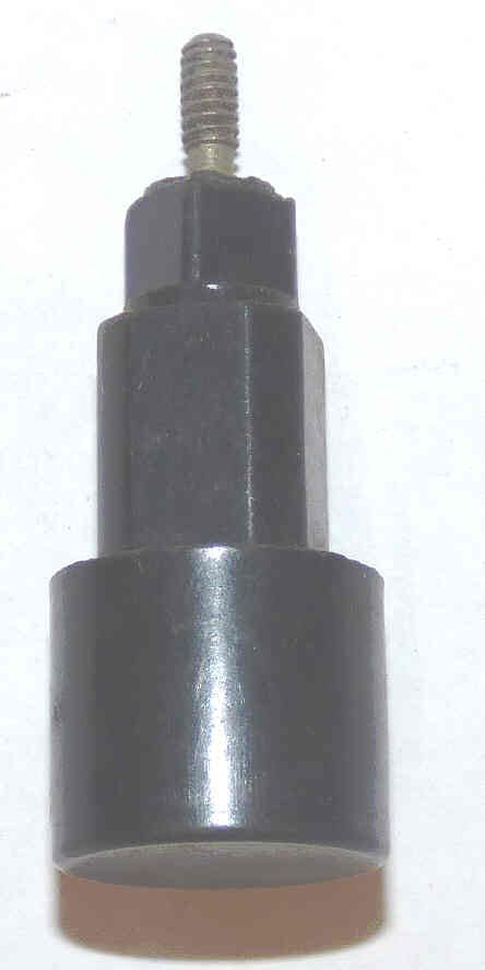 BUTTON, BLACK, ROUND, SQUARE SHANK, MARKED 'U' WESTINGHOUSE # R9624__