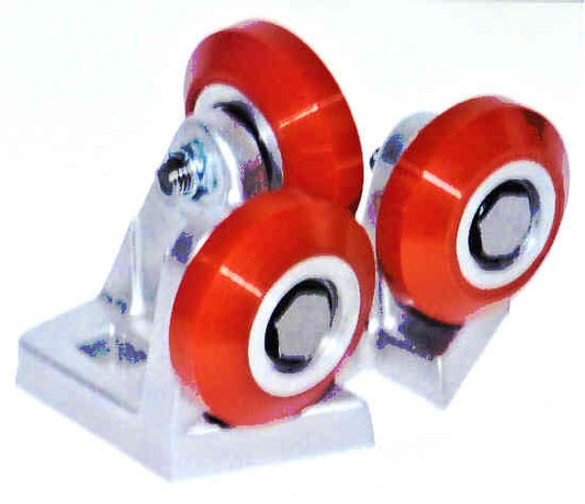 ASSEMBLY, ROLLER GUIDE, 3 POLYURETHANE WHEELS, 3 1/4, ELPRO # 33RSRGU